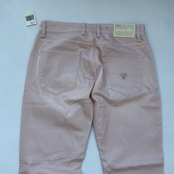 Guess Men’s Angels Slim Jeans Light Pink Size 38 - Picture 8 of 15